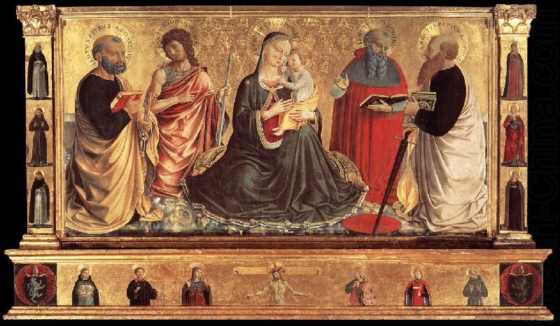 Madonna and Child with Sts John the Baptist, Peter, Jerome, and Paul dsgh, GOZZOLI, Benozzo